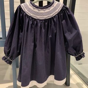 The Beaufort Bonnet Company smocked Navy dress